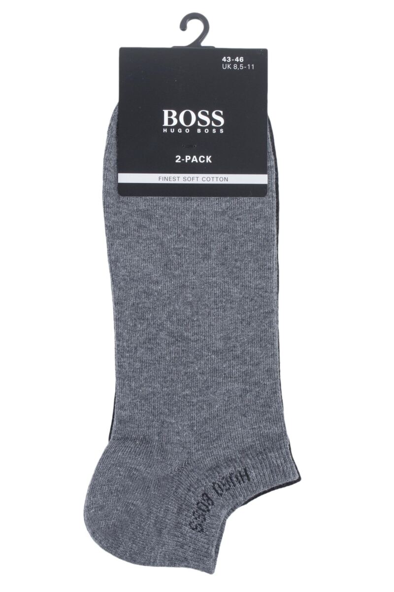 Mens Hugo Boss Plain Cotton Trainer Socks from SOCKSHOP