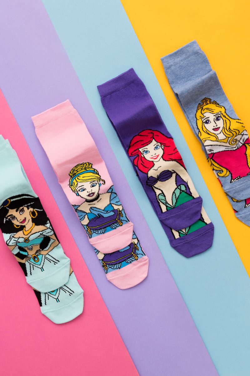 Ladies 4 Pair SOCKSHOP Disney Princesses Sleeping Beauty, Cinderella ...