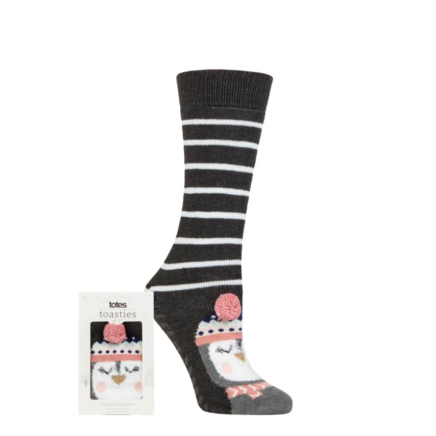 Ladies Totes Original Novelty Slipper Socks with Grip from