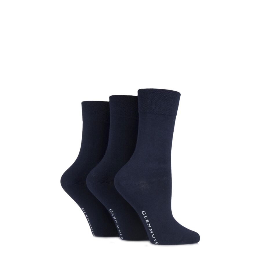Glenmuir Comfort Cuff Plain Bamboo Socks | SockShop