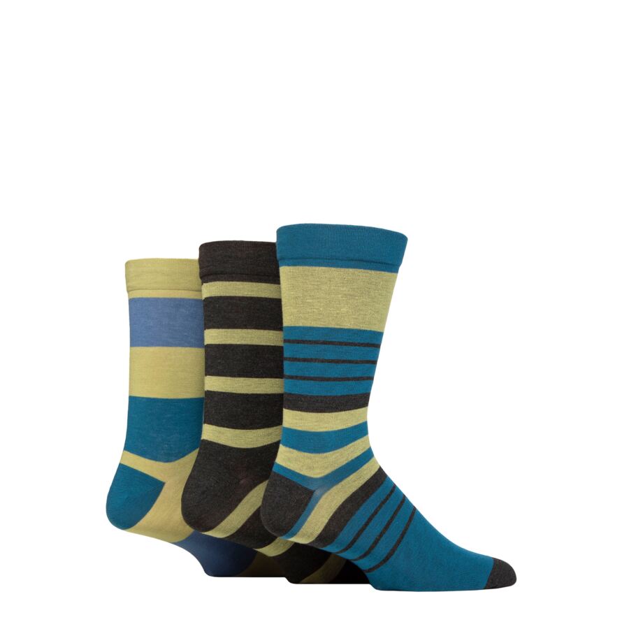 SOCKSHOP Comfort Cuff Bamboo Striped Socks