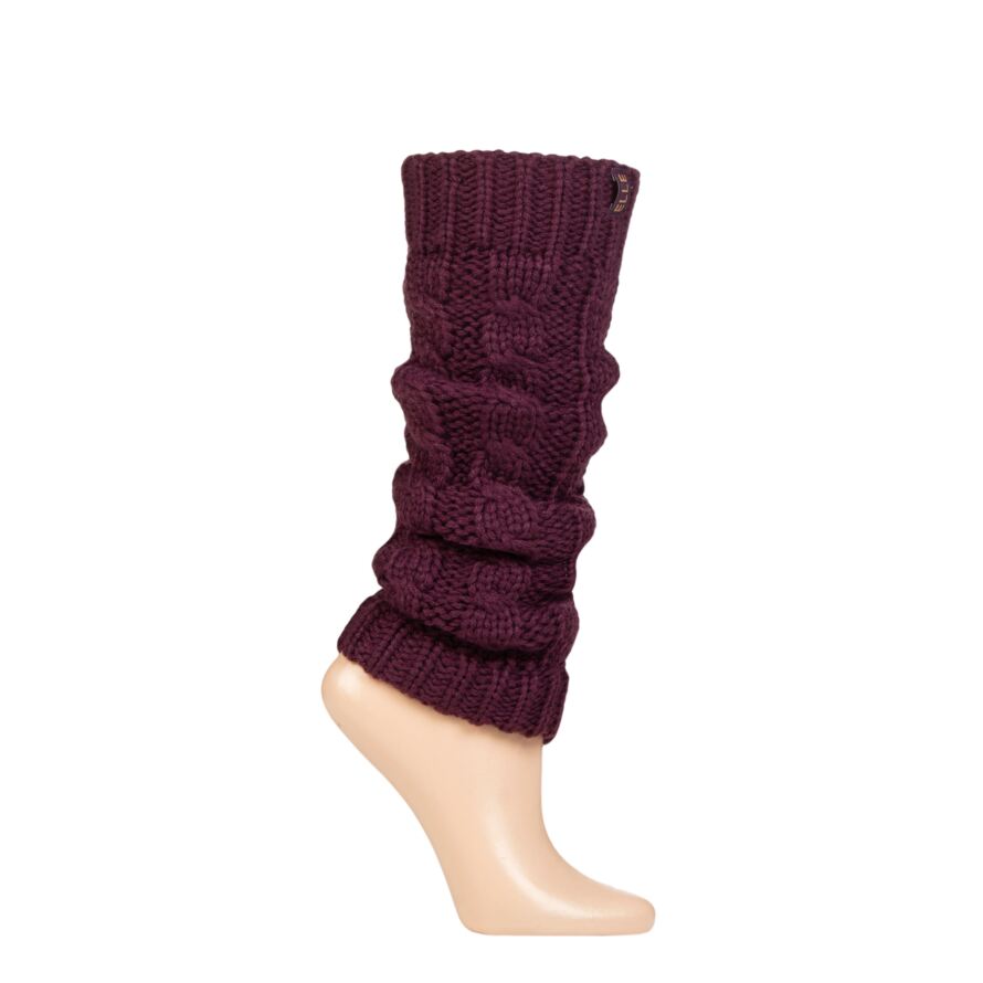 Ladies Elle Chunky Cable Knit Leg Warmers from SOCKSHOP