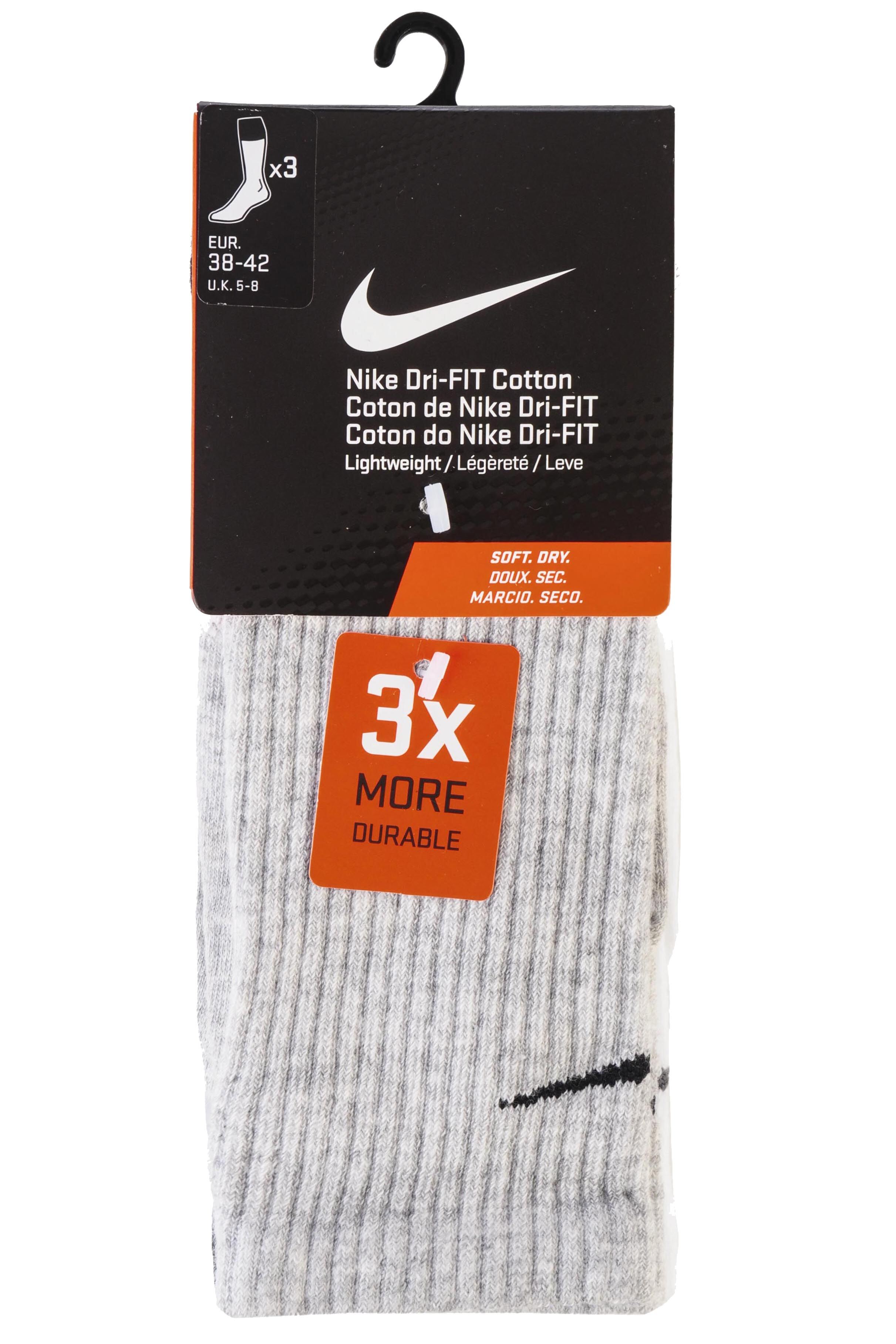 Mens And Ladies 3 Pair Nike Light Weight Dri-fit Training Crew Socks In ...