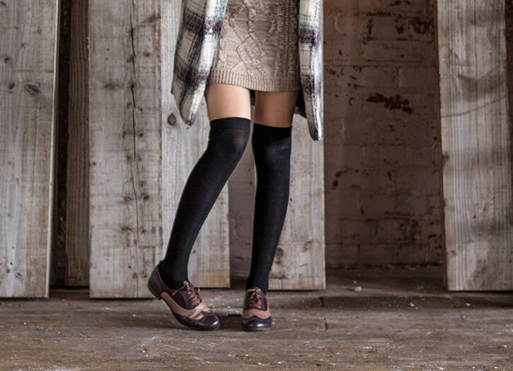 Buy Womens Girls Winter Spring Over Knee Leg Warmer Knit Crochet Thigh Boot Socks  Leggings, Burgundy at Amazon.in
